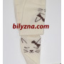 TwinSocks 310 айворі бавовняні колготи з котиком на дівчинку