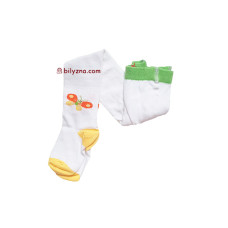 DUNA 490 білі демісезонні колготки з метеликом на дівчинку