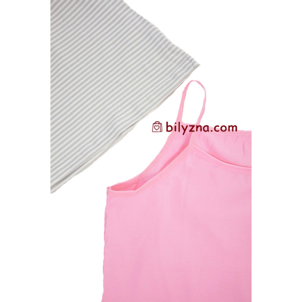 DOMIkids 68500-03 набір 3шт дівчачі майки на тонких бретелях