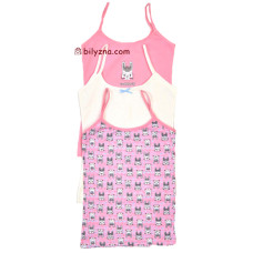DOMI kids 68500-97 набір 3шт різнокольорові дівчачі майки