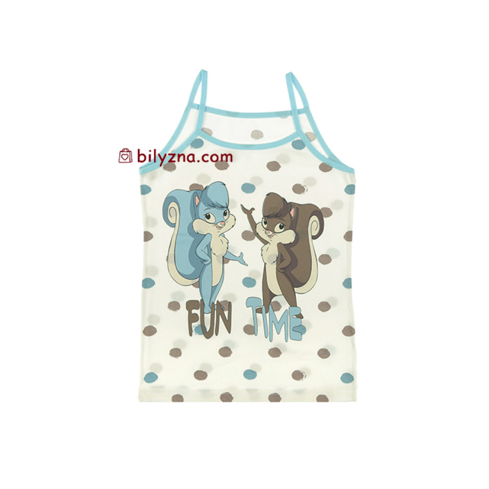 Donella 431010EC майка в горошок з малюнком бурундучків на дівчинку