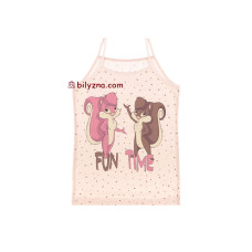 Donella 431010EC майка в горошок з малюнком бурундучків на дівчинку