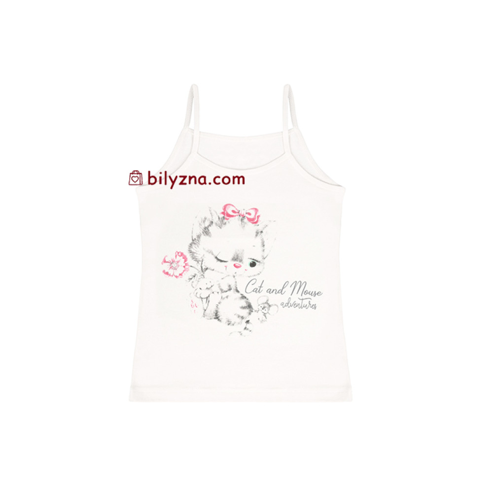 Donella 4311Y29 дівчачі кольорові майки з котиком і мишкою