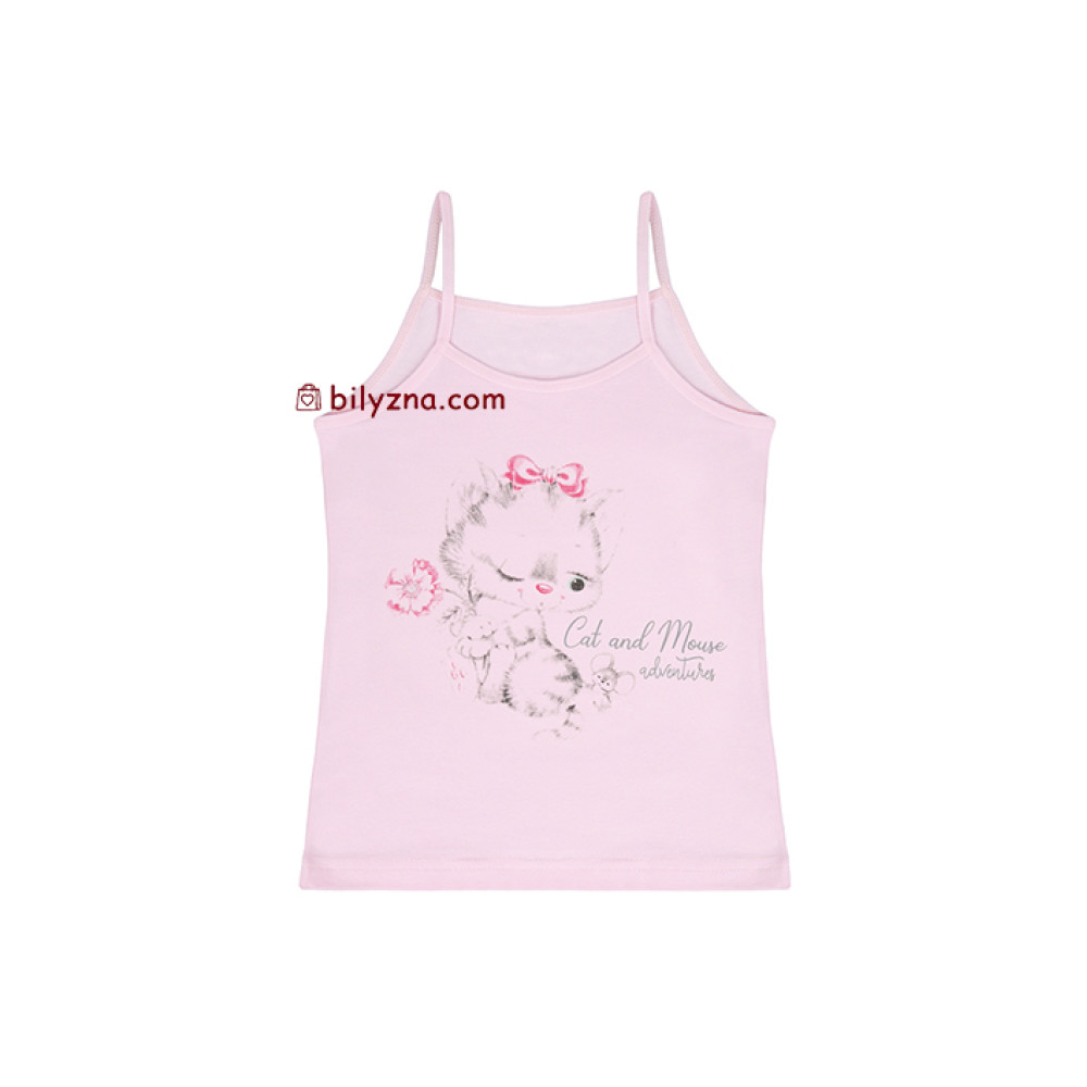 Donella 4311Y29 дівчачі кольорові майки з котиком і мишкою