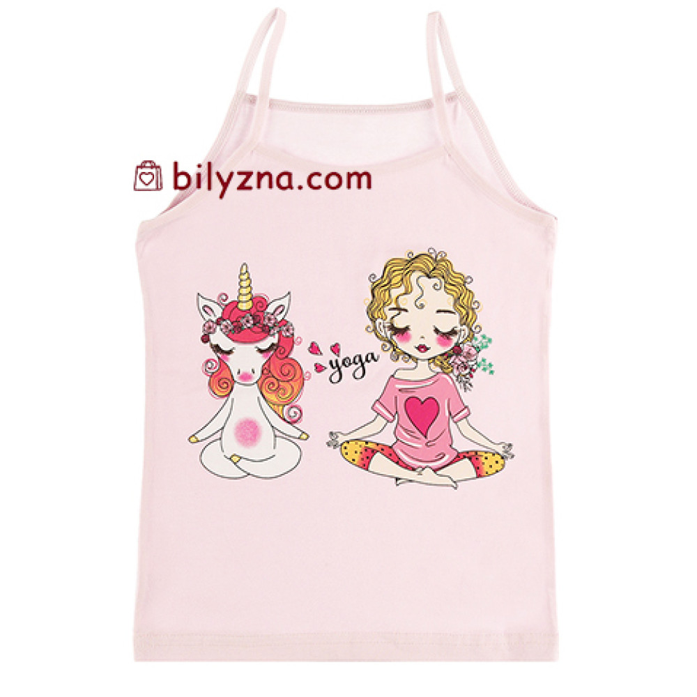 Donella 435064 кольорові дівчачі майки з єдинорогом та написом Yoga
