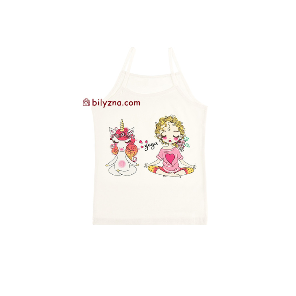 Donella 435064 кольорові дівчачі майки з єдинорогом та написом Yoga