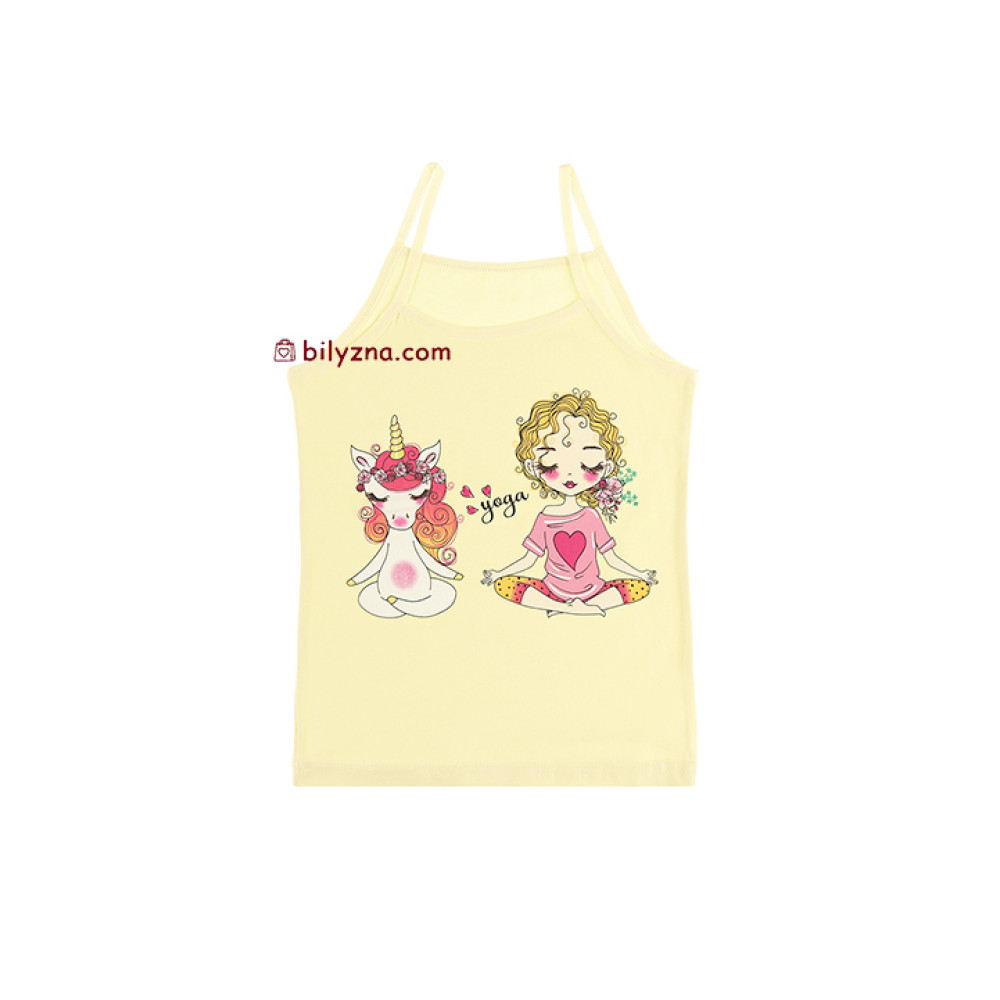 Donella 435064 кольорові дівчачі майки з єдинорогом та написом Yoga