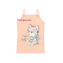 Donella 43623TT кольорові майки на тоненьких бретелях з милим котиком для дівчинки
