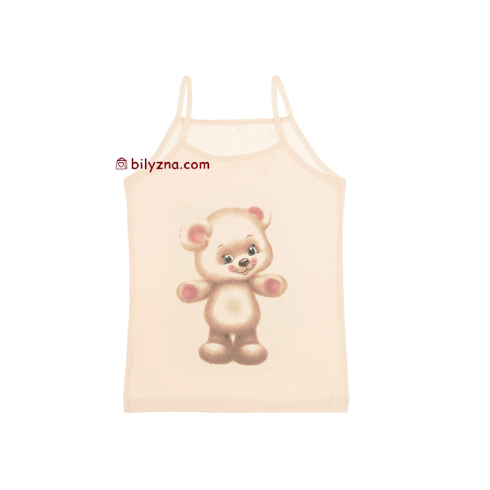 Donella 4371CA ніжна майка з милим ведмежатком під одяг на дівчинку