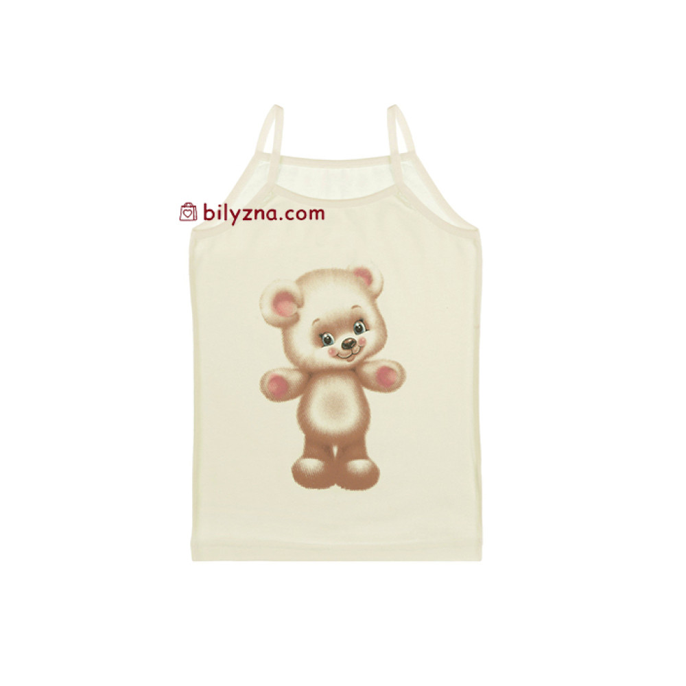 Donella 4371CA ніжна майка з милим ведмежатком під одяг на дівчинку
