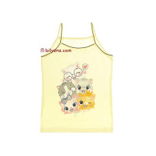 Donella 4371GT майки різнокольорові з котиком на тонких бретелях на дівчинку