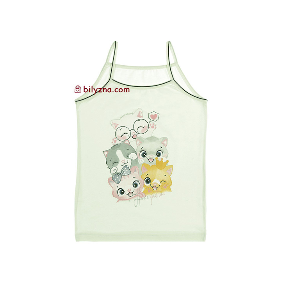 Donella 4371GT майки різнокольорові з котиком на тонких бретелях на дівчинку