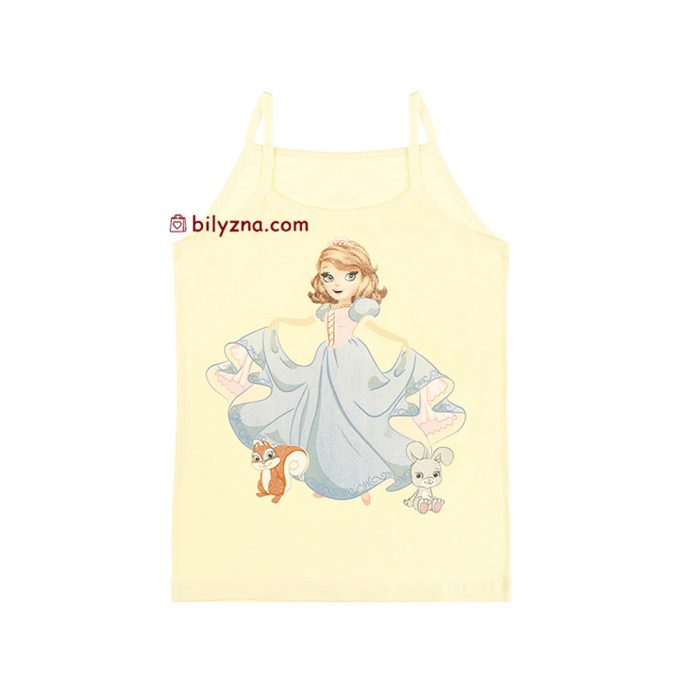 Donella 4371MP кольорові майки з принцесою на тонких бретелях на дівчинку