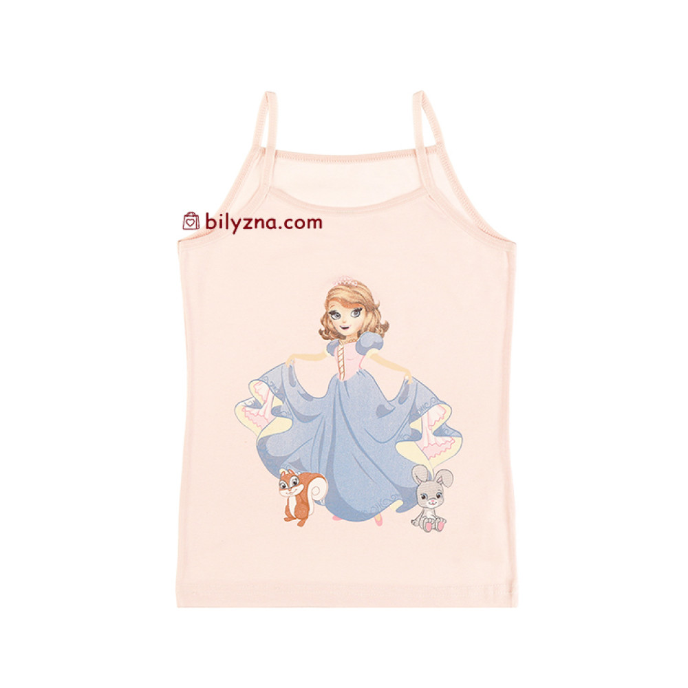 Donella 4371MP кольорові майки з принцесою на тонких бретелях на дівчинку