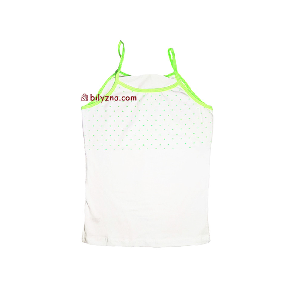 Donella 4371VR біла майка в яскравий горошок на дівчинку