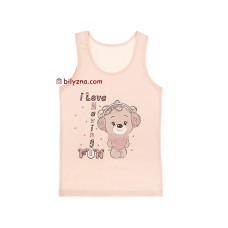 Donella 4971AN Кольорові майки з широкими плічками та Ведмежатком на дівчинку 