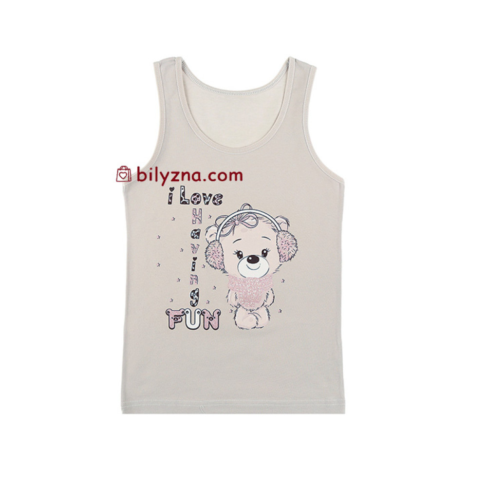 Donella 4971AN Кольорові майки з широкими плічками та Ведмежатком на дівчинку 