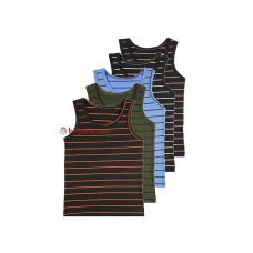 Donella 77707 темні бавовняні майки у смужку на хлопчика