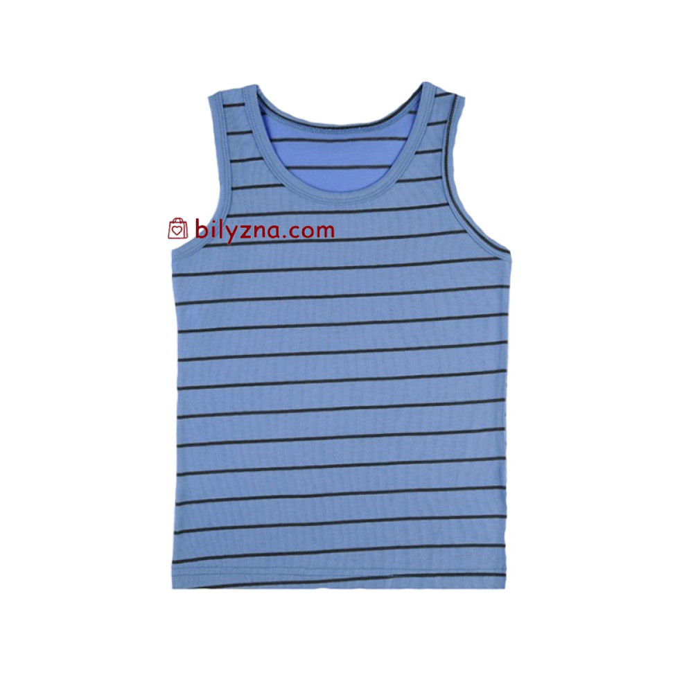 Donella 77707 темні бавовняні майки у смужку на хлопчика