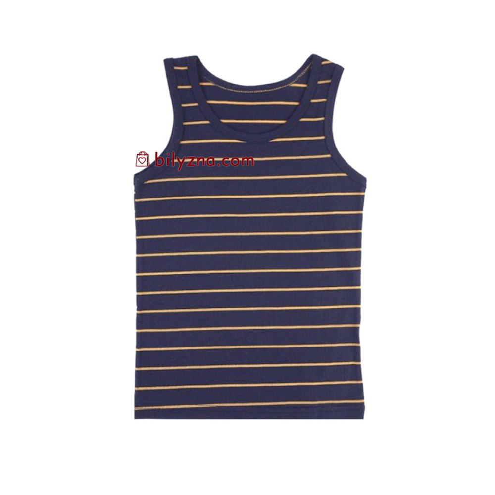 Donella 77707 темні бавовняні майки у смужку на хлопчика