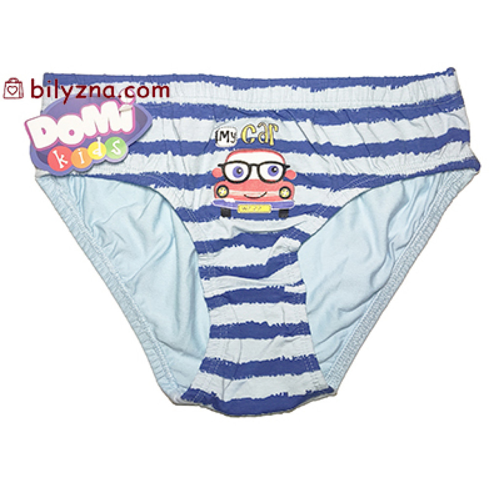 DOMI kids 70000-18 трусики у смужку та з машинкою на хлопчика