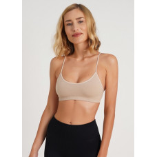 Giulia CAMI TOP RIB мікрофібра бежевий жіночий топ на бретелях