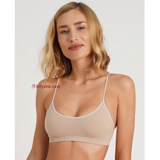 Giulia CAMI TOP RIB мікрофібра бежевий жіночий топ на бретелях