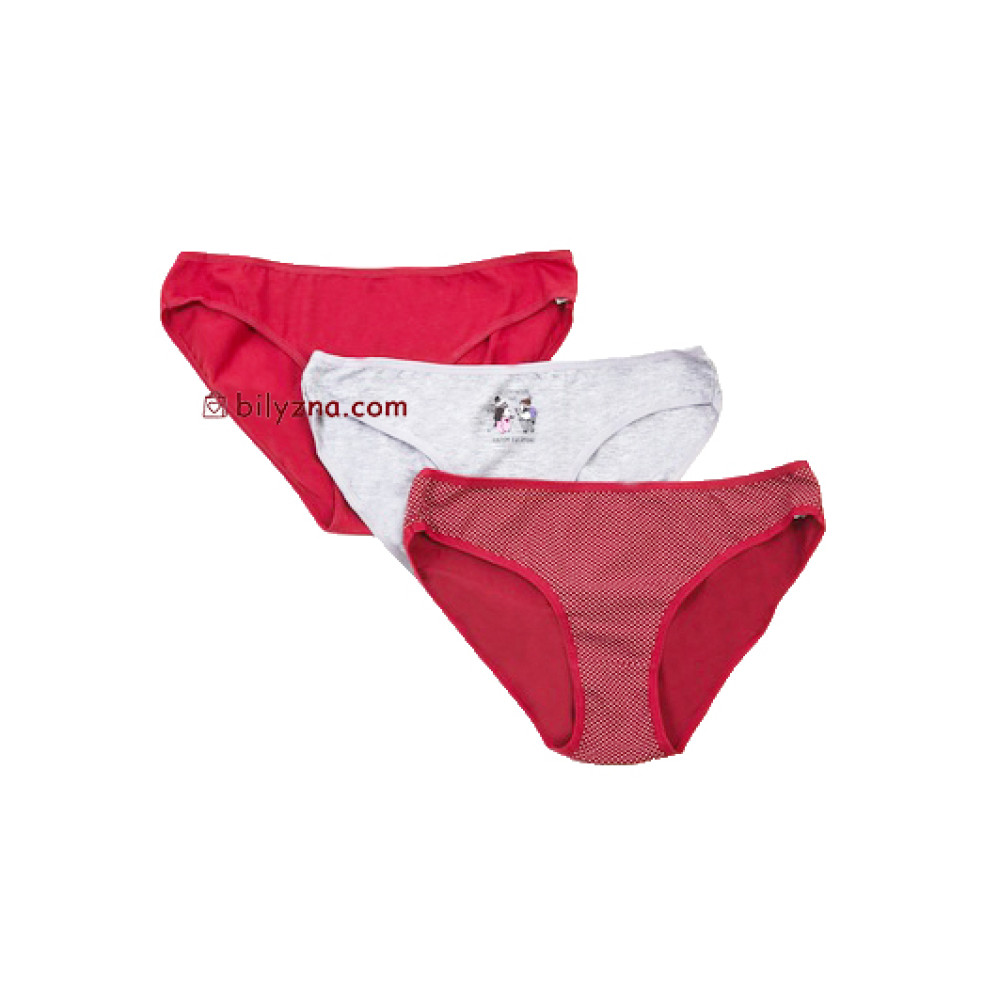 Dominant 35000-171 набір 3шт різнокольорових бавовняних трусиків бікіні