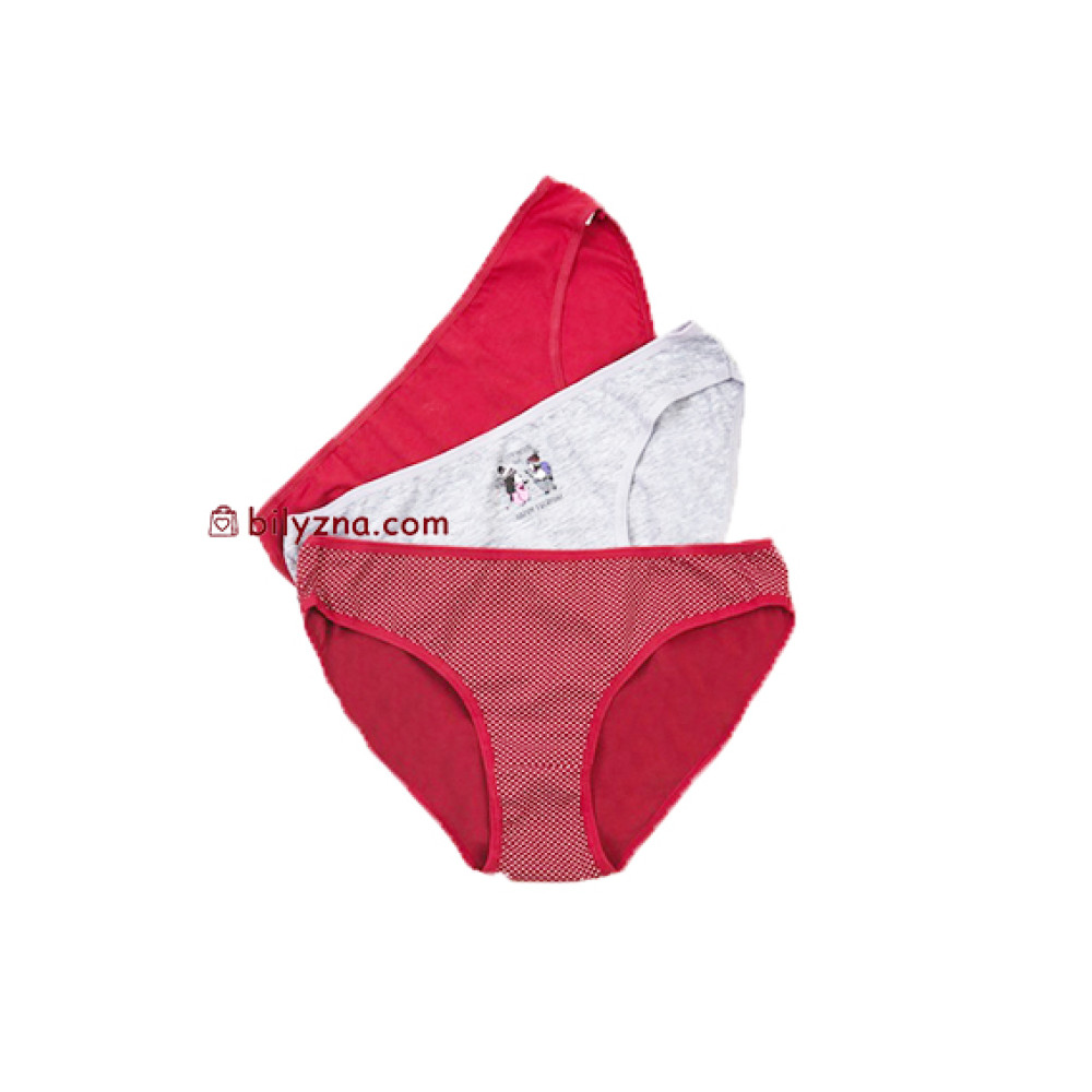 Dominant 35000-171 набір 3шт різнокольорових бавовняних трусиків бікіні