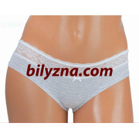 Dominant 43989 сірі жіночі трусики з гіпюром по резинці