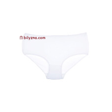 Donella 2571 білі однотонні діночі трусики великого розміру без малюнку з широким боком