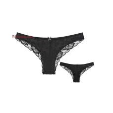 Donella 4043Q чорні жіночі гіпюрові трусики
