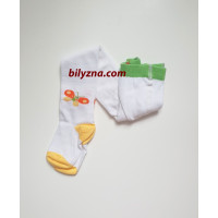 DUNA 490 білі демісезонні колготки з метеликом на дівчинку