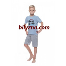 Ellen Skate BNP 023/001 блакитна піжама, домашній комплект шорти футболка на хлопчика