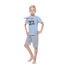 Ellen Skate BNP 023/001 блакитна піжама, домашній комплект шорти футболка на хлопчика