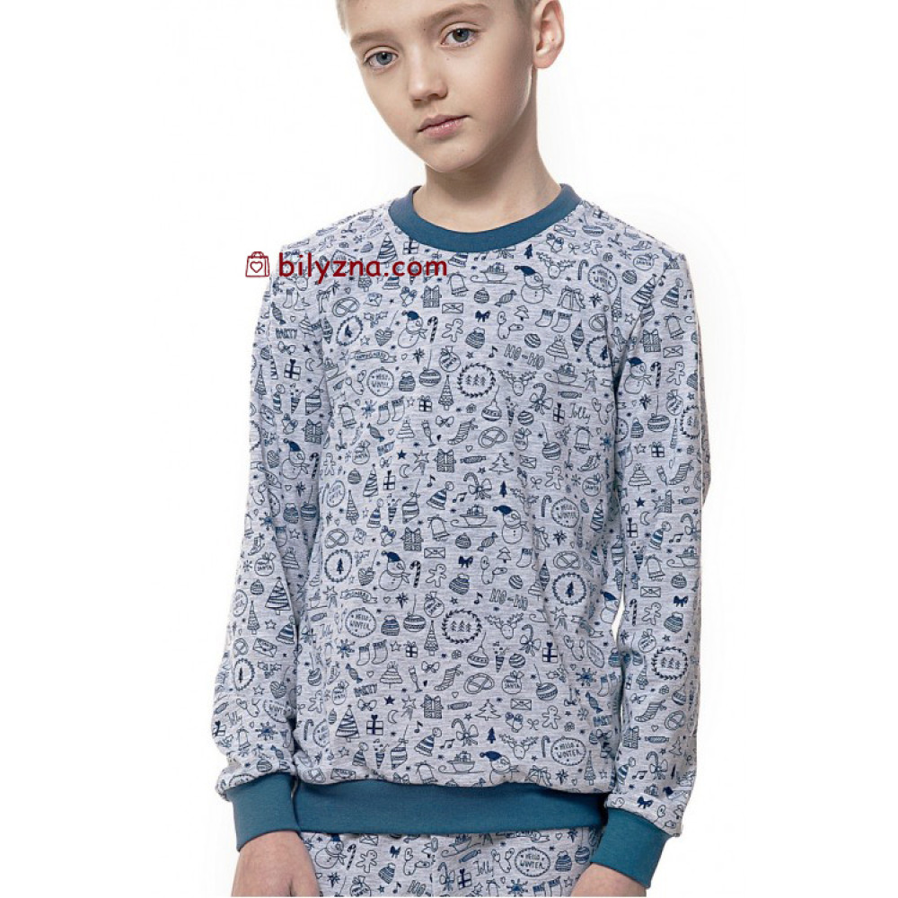 Ellen BNP 027/003 сіра новорічна піжама на хлопчика