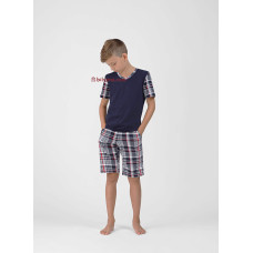 Ellen BNP 037/001 темно-синя піжама в клітинку на хлопчика