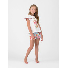 Ellen GNP 056/001 якісний домашній комплект, піжама з квітами та гранатом на дівчинку