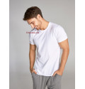 Ellen MBSK 500/01/01 (MSH 002/002) біла чоловіча бавовняна однотонна футболка без малюнку з круглим вирізом
