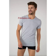 Ellen MBSK 500/01/06 світло-сіра чоловіча однотонна футболка без малюнку 