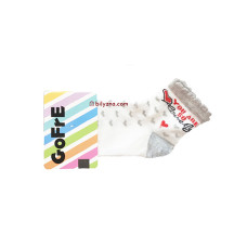 Gofre 301 білі дівчачі ошатні шкарпетки з сердечками