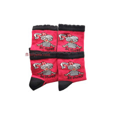 Gofre 301 червоні шкарпеточки з сердечками на дівчинку Be happy