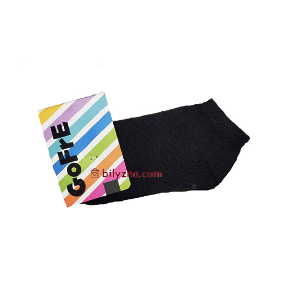 Gofre 303 / 306 / 309 РІЗНІ КОЛЬОРИ дитячі однотонні короткі шкарпетки з резинкою в рубчик