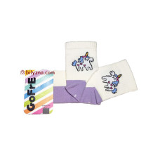 Gofre 307 кольорові високі шкарпетки з єдинорогом