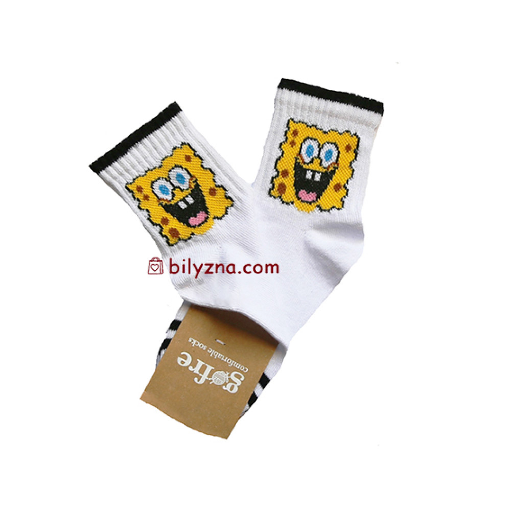 Gofre 307/1 дитячі шкарпетки з героями мультфільма "Губка Боб" (Губка Боб і Скідвард)