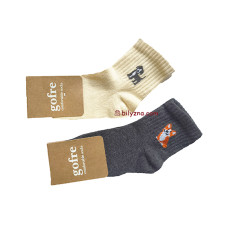Gofre 313 дитячі бавовняні шкарпетки з цуциком з широкою резинкою 
