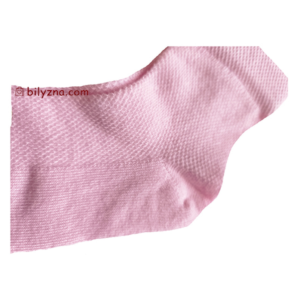 Gofre 316 рожеві однотонні дитячі шкарпетки сіточкою