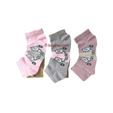 Gofre 318 набір 3шт дитячі кольорові шкарпетки з котиком