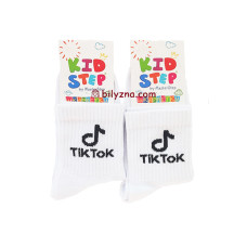 Master Step 009 прикольні дитячі шкарпетки з широкою резинкою та написом Tik Tok