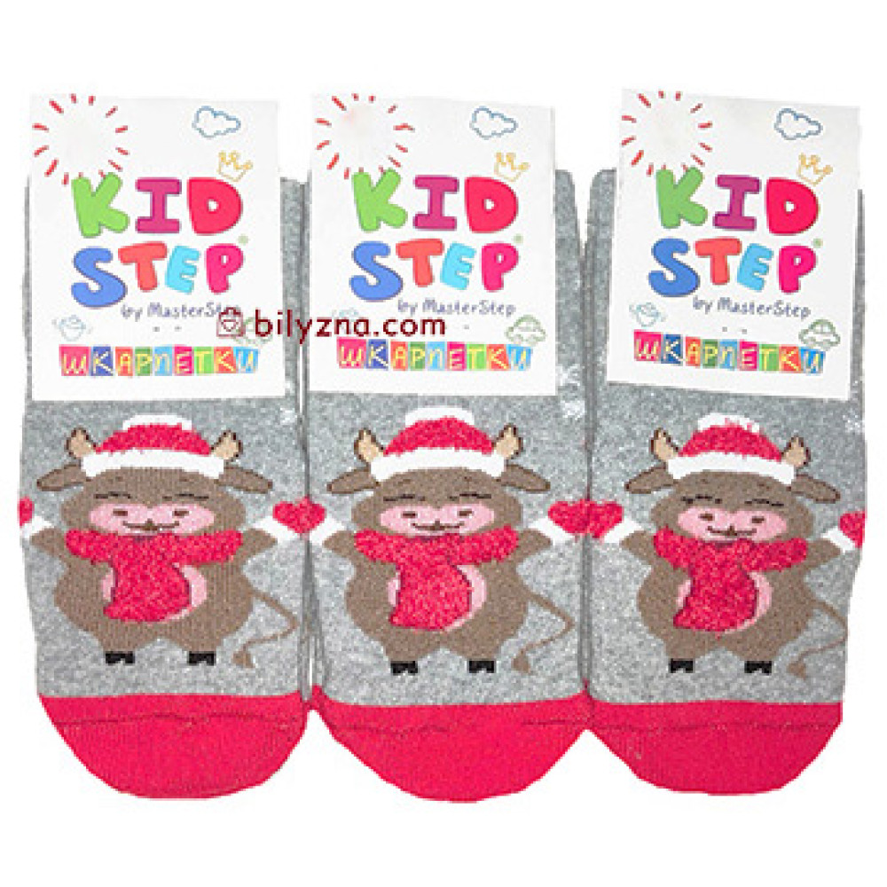 Master Step KidStep 058 новорічні махрові дитячі шкарпетки з різними малюнками